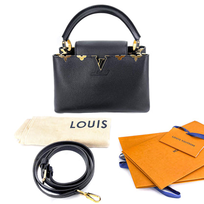 Second hand Louis Vuitton Capucines MM Crown Black Leather - Tabita Bags