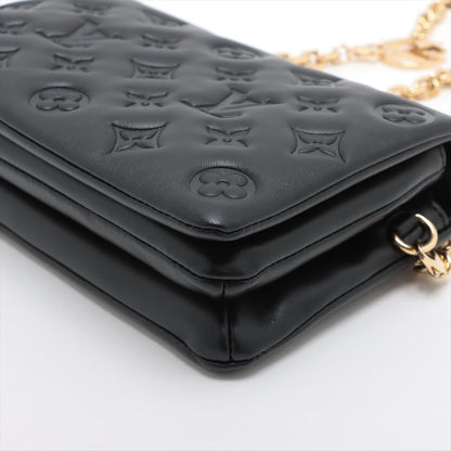 Second hand Louis Vuitton Coussin Pochette Monogram Embossed Leather Black - Tabita Bags