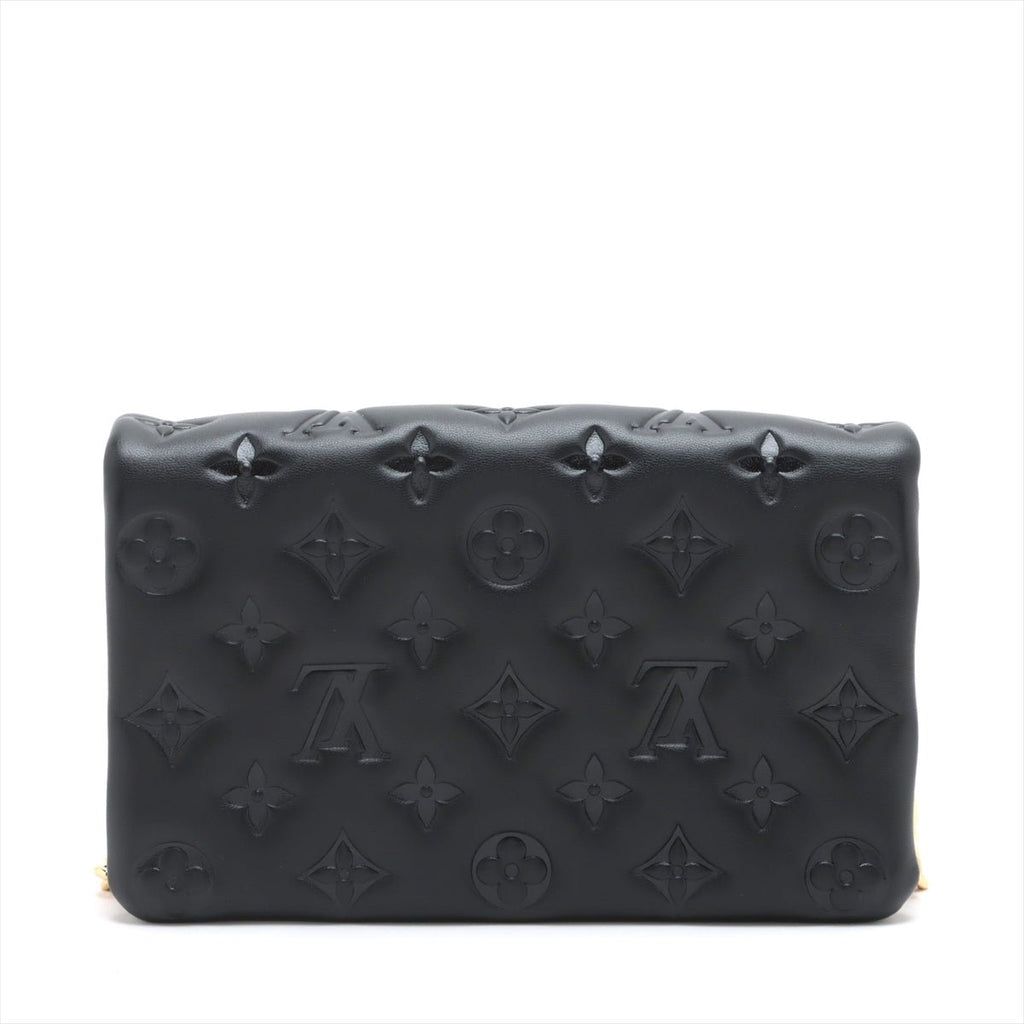 Second hand Louis Vuitton Coussin Pochette Monogram Embossed Leather Black - Tabita Bags