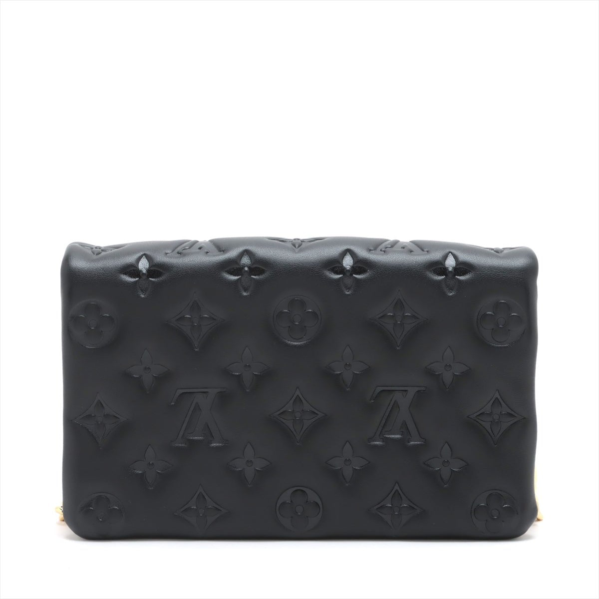 Second hand Louis Vuitton Coussin Pochette Monogram Embossed Leather Black - Tabita Bags