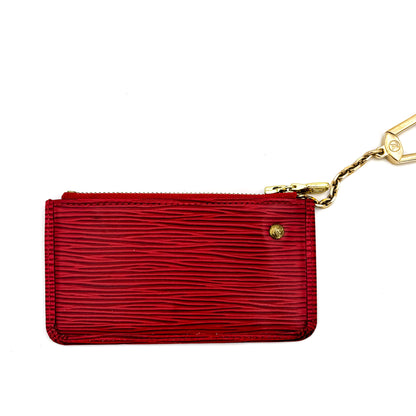 Second hand Louis Vuitton Keys Pouch Epi Leather Red - Tabita Bags