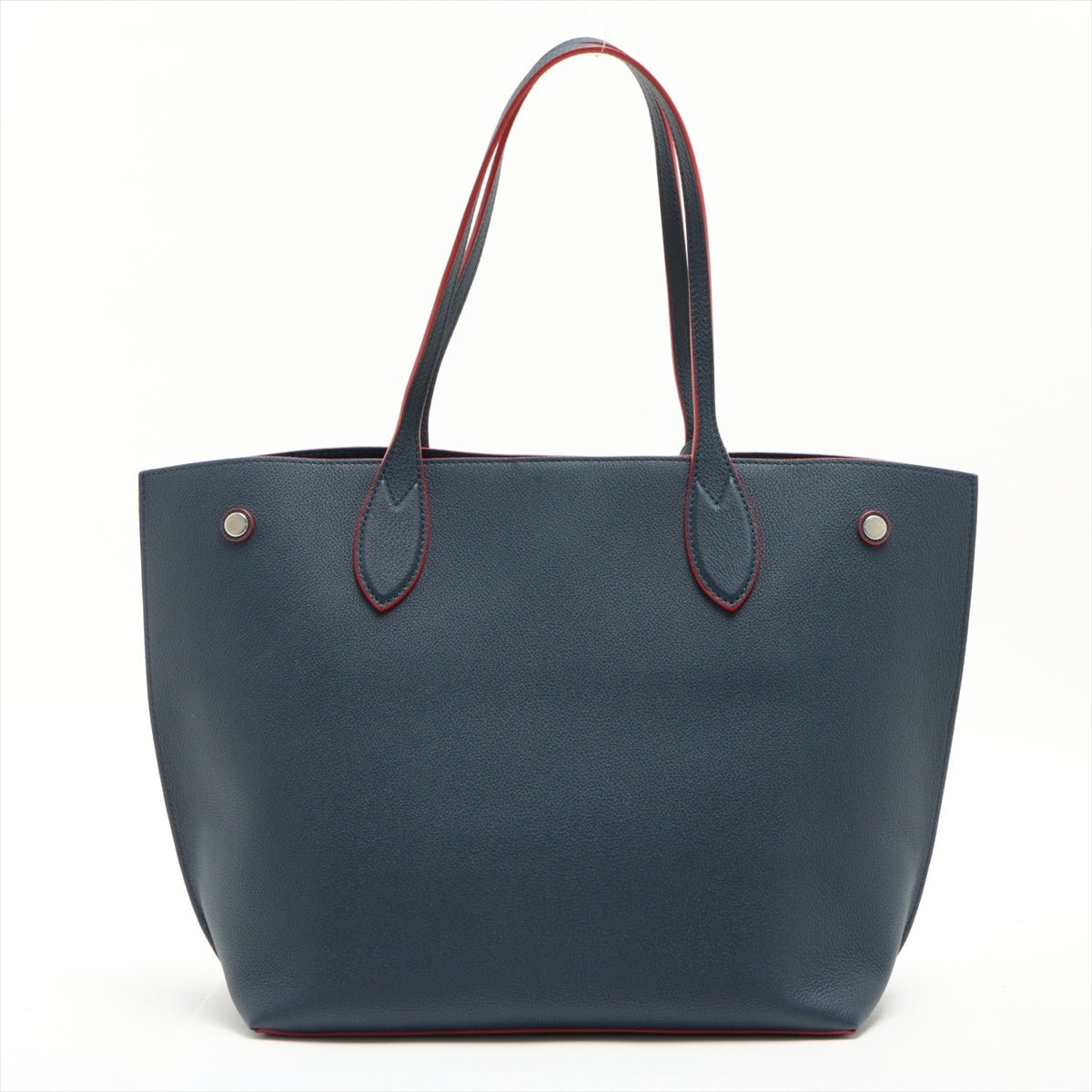 Second hand Louis Vuitton Lockme Go Leather Blue Navy Tote Bag - Tabita Bags