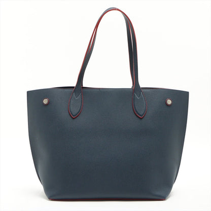 Second hand Louis Vuitton Lockme Go Leather Blue Navy Tote Bag - Tabita Bags