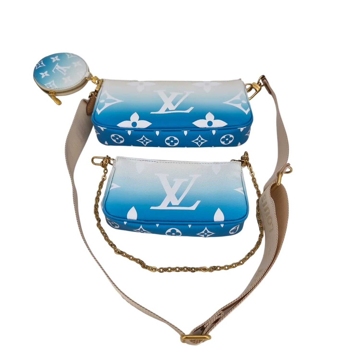 Second hand Louis Vuitton Louis Vuitton Multi Pochette Accessories By The Pool Blue - Tabita Bags