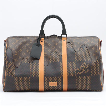 Second hand Louis Vuitton Louis Vuitton x NIGO Keepall Bandouliere 50 Giant Damier Brown - Tabita Bags