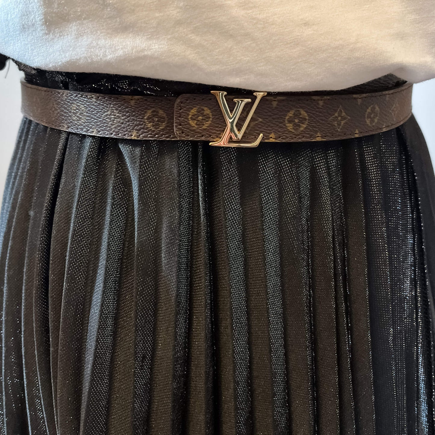 Second hand Louis Vuitton LV Initiales Thin Belt Monogram Size 80 - Tabita Bags