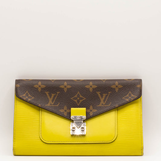 Second hand Louis Vuitton Marie Rose Epi Monogram Pistache Long Wallet M60428 - Tabita Bags