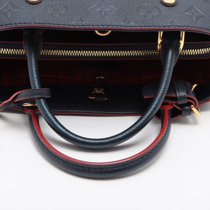 Second hand Louis Vuitton Montaigne BB Monogram Blue Leather - Tabita Bags