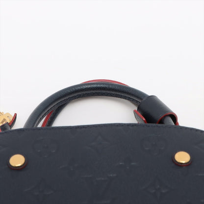 Second hand Louis Vuitton Montaigne BB Monogram Blue Leather - Tabita Bags