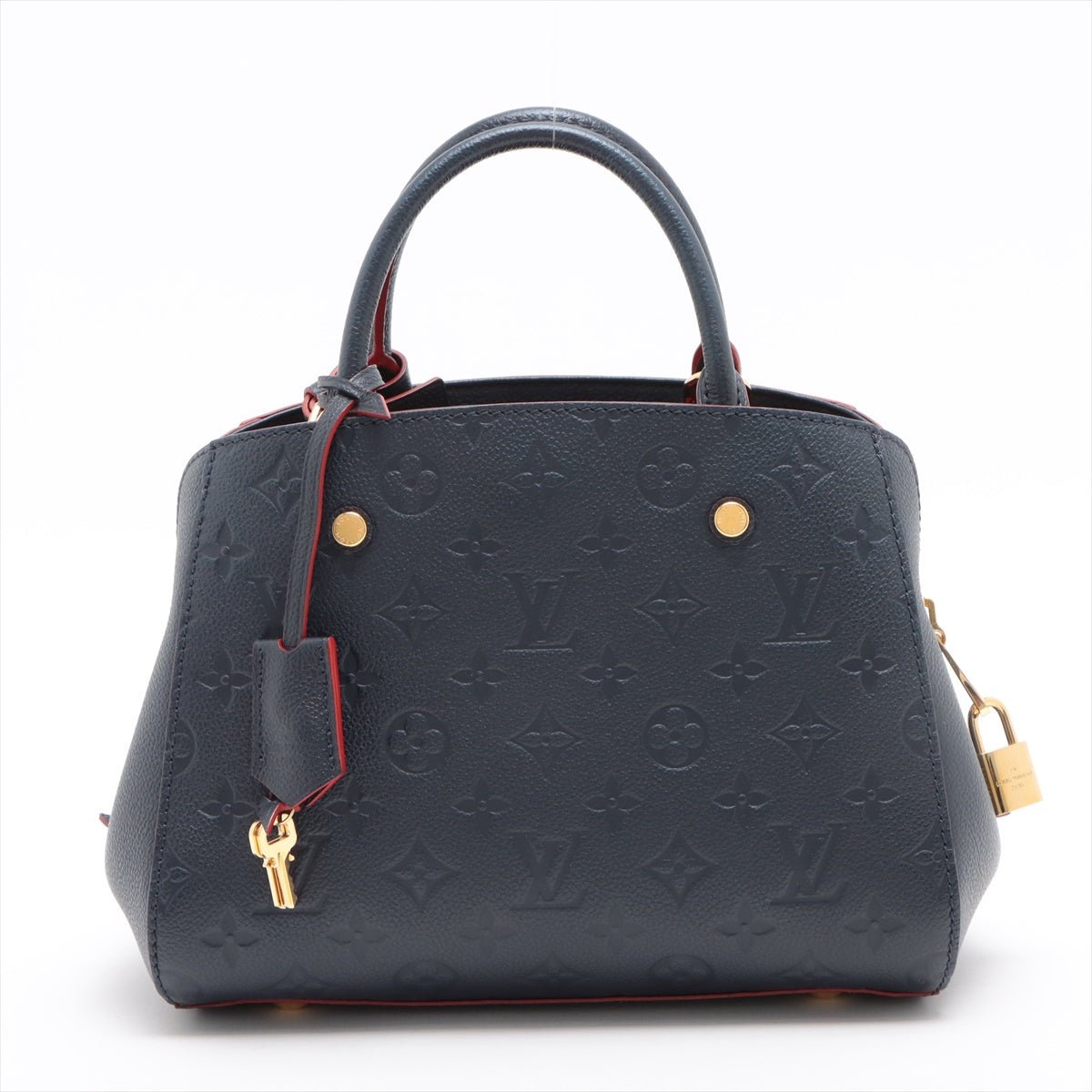 Second hand Louis Vuitton Montaigne BB Monogram Blue Leather - Tabita Bags