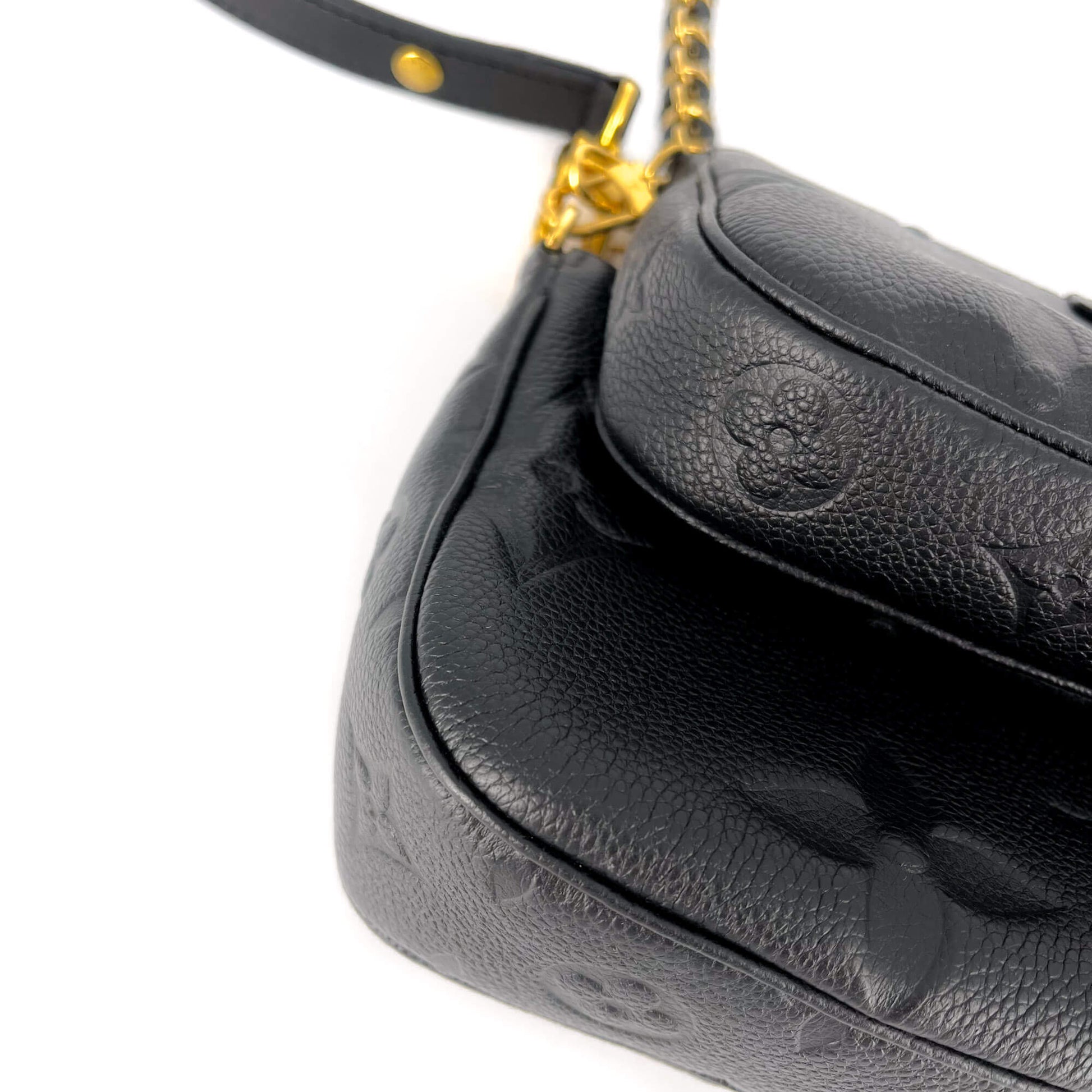 Second hand Louis Vuitton Multi Pochette Accessories Black Monogram Empreinte Leather - Tabita Bags