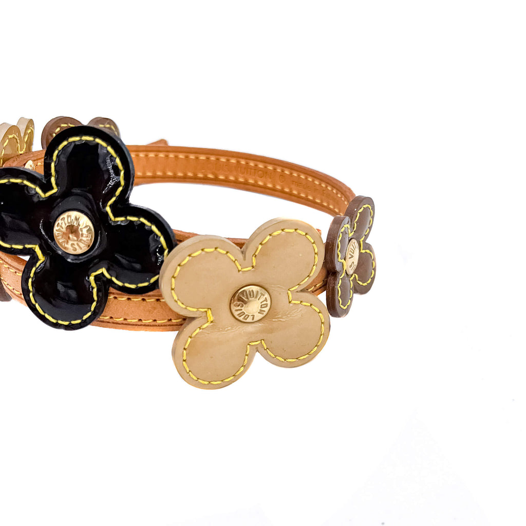 Second hand Louis Vuitton Multicolor Vernis Leather Flower Chocker Bracelet - Tabita Bags