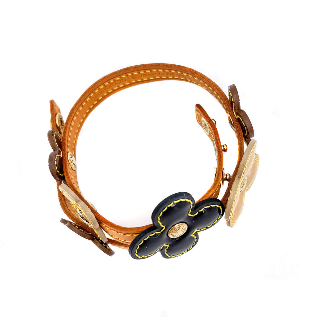 Second hand Louis Vuitton Multicolor Vernis Leather Flower Chocker Bracelet - Tabita Bags