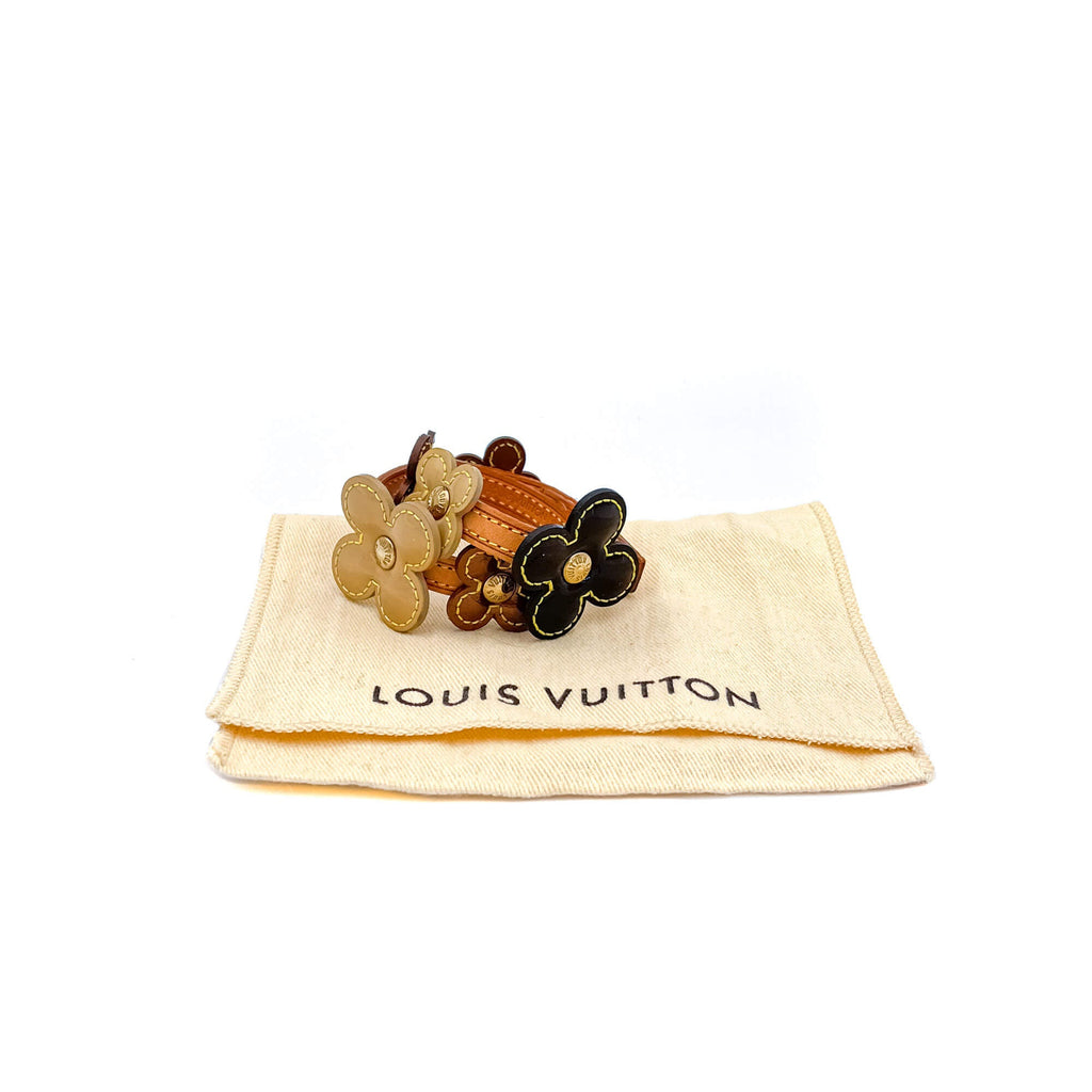 Second hand Louis Vuitton Multicolor Vernis Leather Flower Chocker Bracelet - Tabita Bags