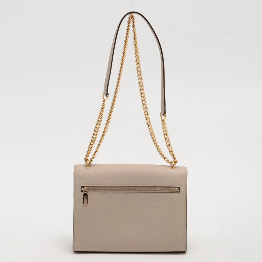 Second hand Louis Vuitton Mylockme BB Leather Beige 2-Way Chain Bag - Tabita Bags