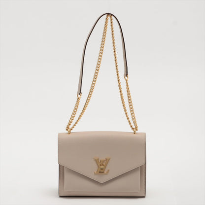 Second hand Louis Vuitton Mylockme BB Leather Beige 2-Way Chain Bag - Tabita Bags