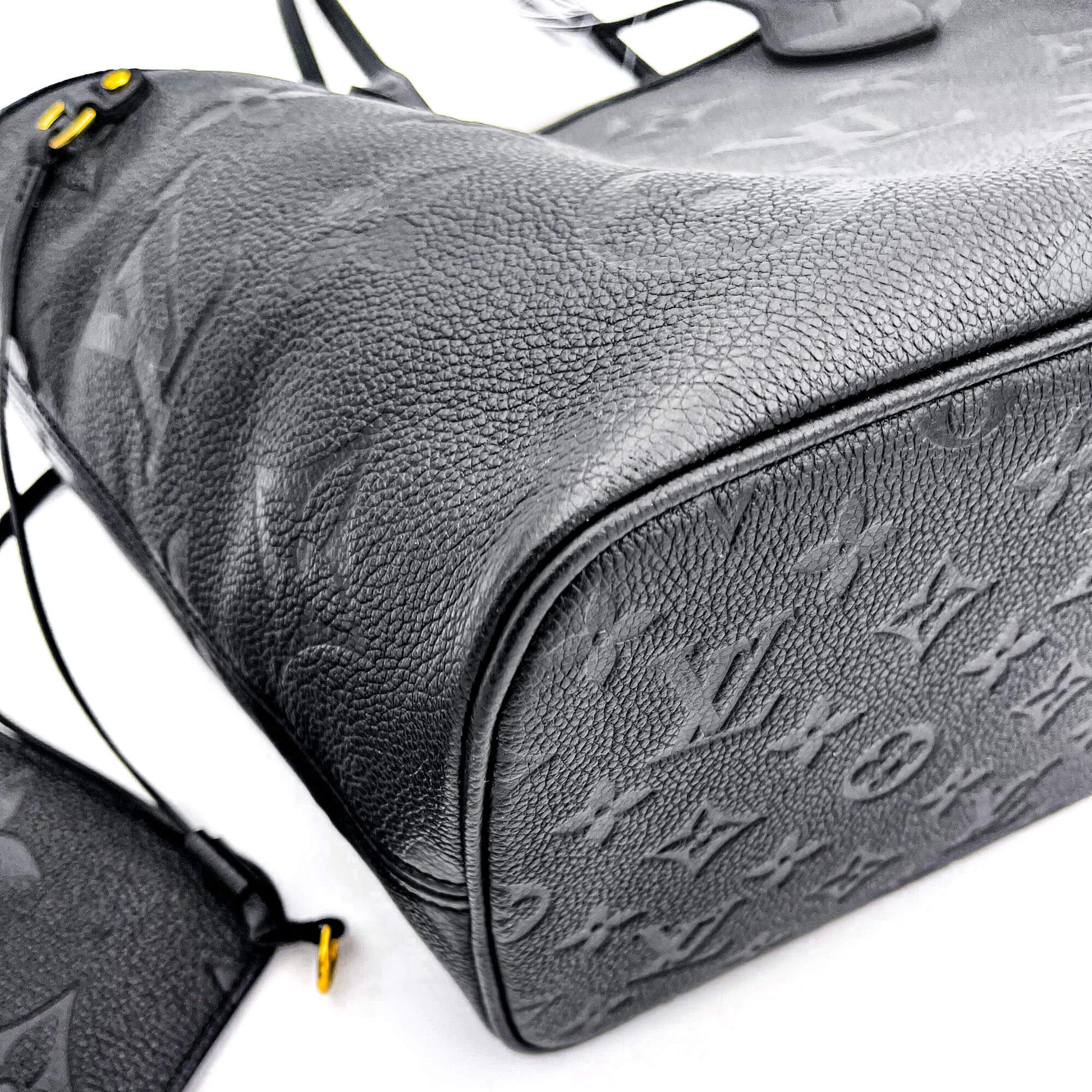 Louis Vuitton Neverfull MM Black Empreinte Leather Tabita Bags