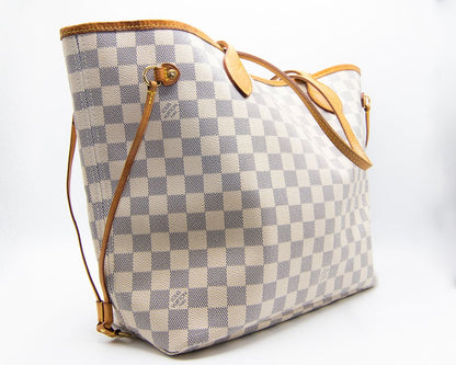 Second hand Louis Vuitton Neverfull MM Damier Azur N51107 - Tabita Bags