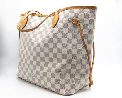 Second hand Louis Vuitton Neverfull MM Damier Azur N51107 - Tabita Bags