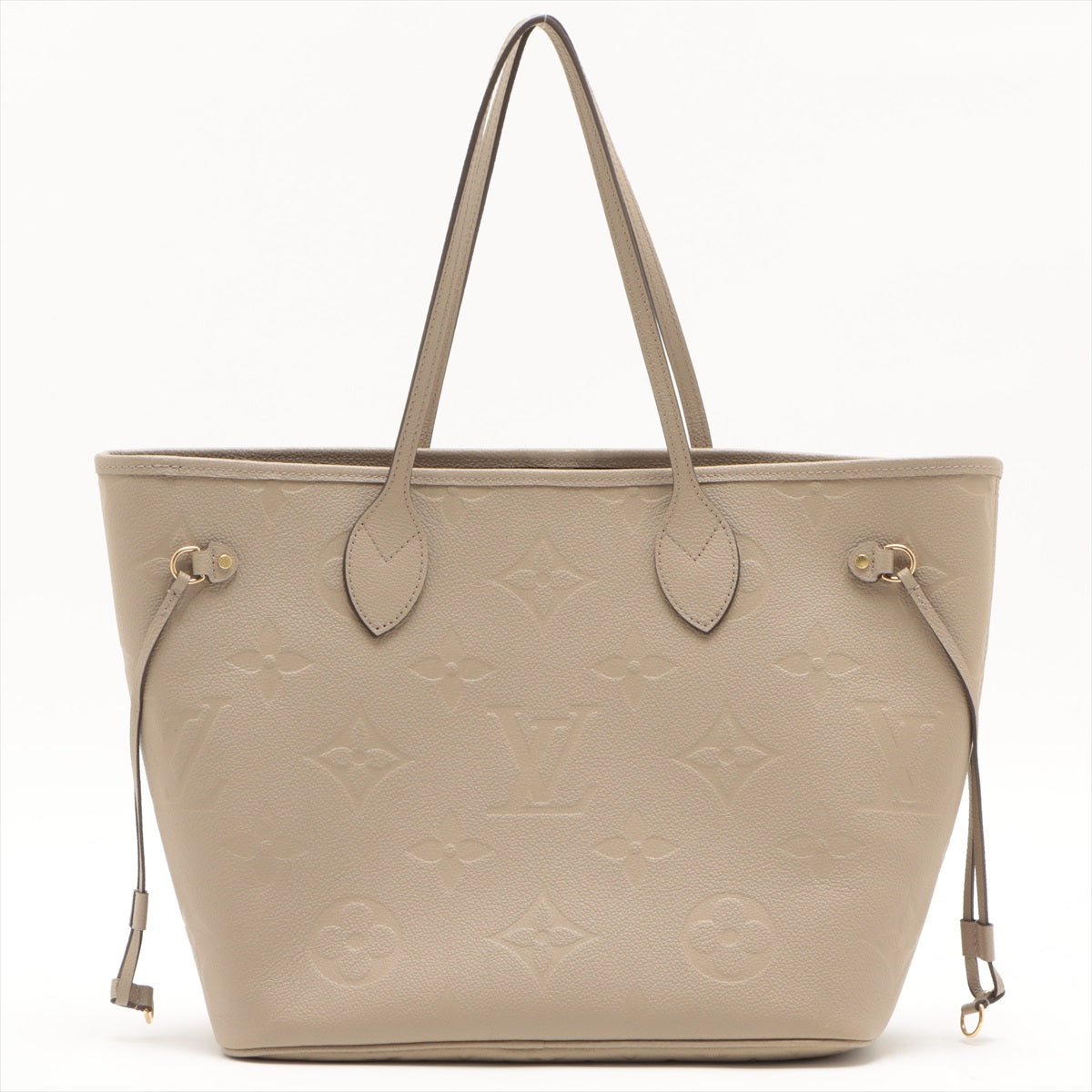 Second hand Louis Vuitton Neverfull MM Empreinte Leather Turtledove Beige Bag - Tabita Bags