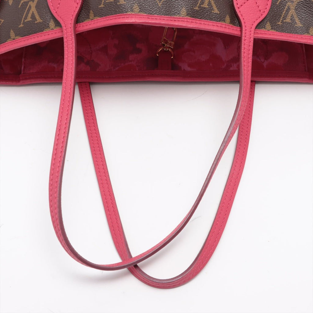Second hand Louis Vuitton Neverfull MM Raspberry Monogram Ikat Flower Limited Edition - Tabita Bags