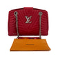 Second hand Louis Vuitton New Wave Chain Tote Quilted Leather Red - Tabita Bags