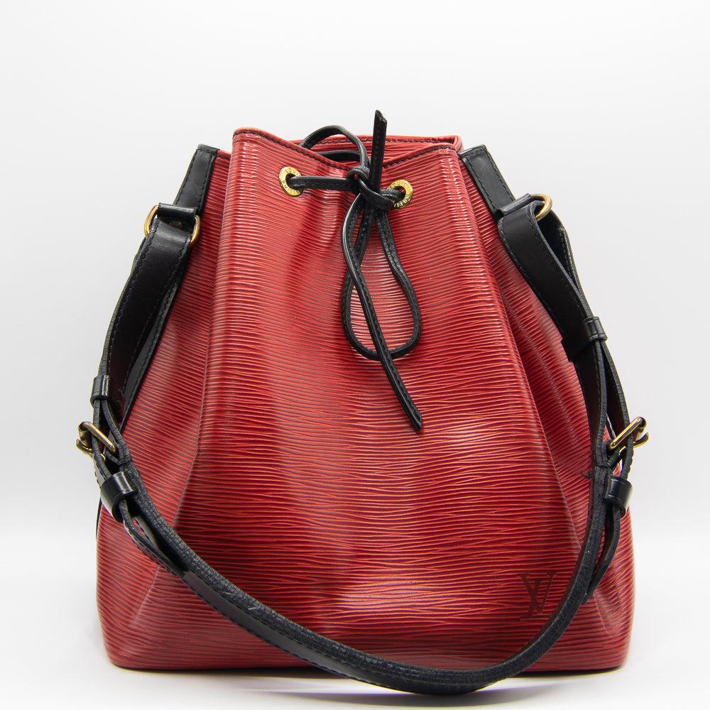 Second hand Louis Vuitton Noé Black and Red Epi Leather M44172 - Tabita Bags