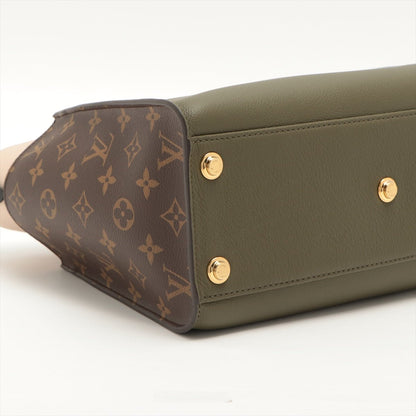 Second hand Louis Vuitton On My Side MM High End Leather Military Green - Tabita Bags