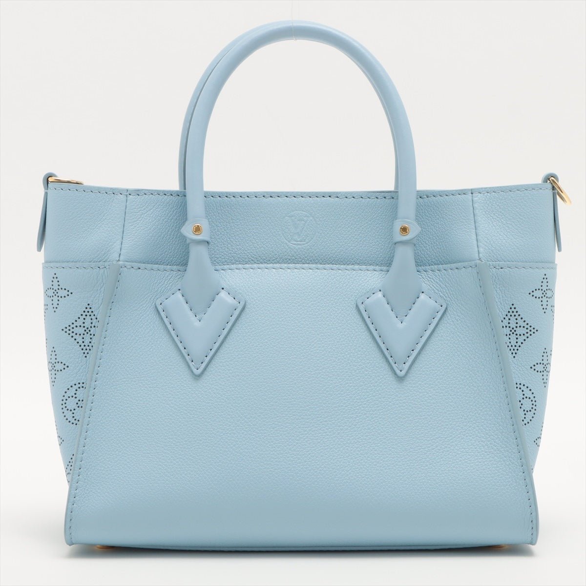 Second hand Louis Vuitton On My Side PM High End Mahina Leather Bleau Nuage 2-way - Tabita Bags