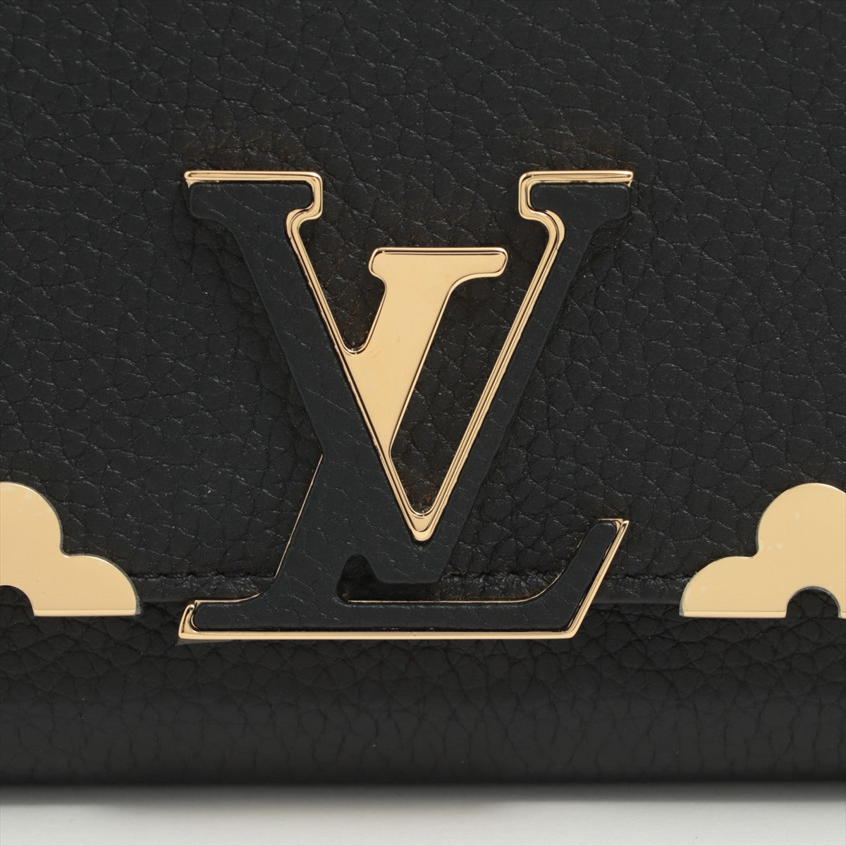 Second hand Louis Vuitton Portefeuille Capucines Crown in Taurillon Black Leather - Tabita Bags