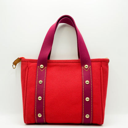 Second hand Louis Vuitton Red Canvas Antigua Mini Tote - Tabita Bags