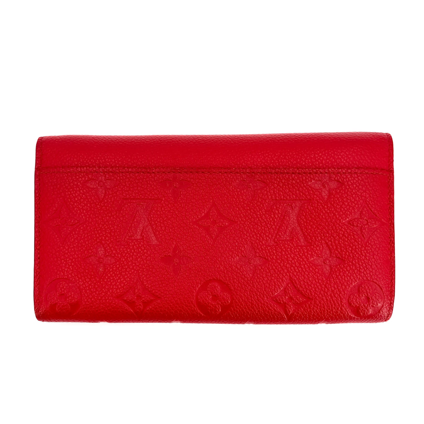 Second hand Louis Vuitton Sarah Empreinte Leather Red Wallet - Tabita Bags