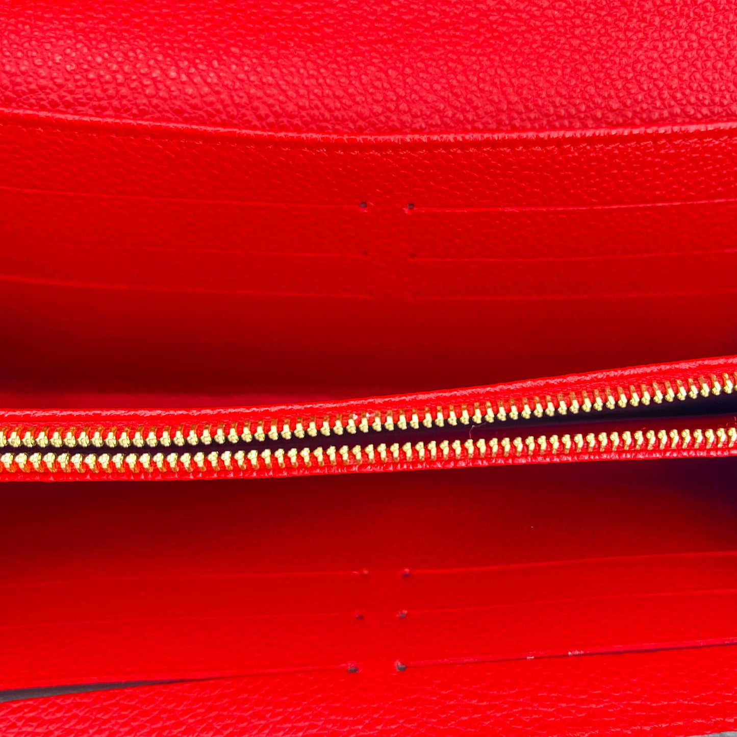 Second hand Louis Vuitton Sarah Empreinte Leather Red Wallet - Tabita Bags