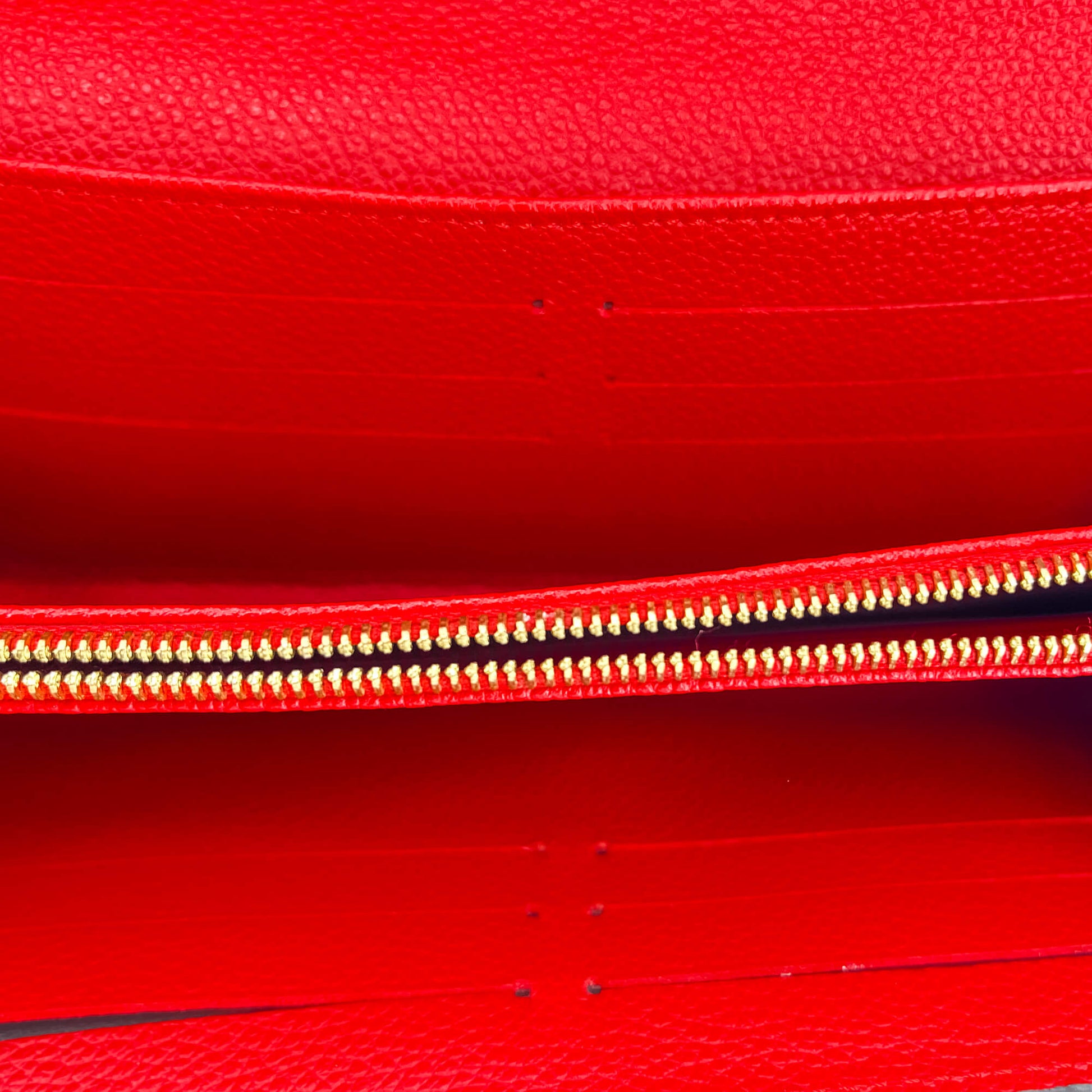 Second hand Louis Vuitton Sarah Empreinte Leather Red Wallet - Tabita Bags