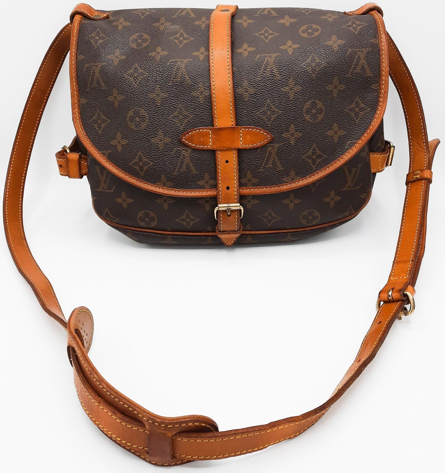 Louis Vuitton Monogram Saumur 30 Shoulder Cross Body Bag M42256 #EN268-457