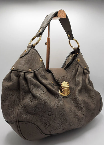 Second hand Louis Vuitton Solar PM Mahina Leather Grey M93124 - Tabita Bags