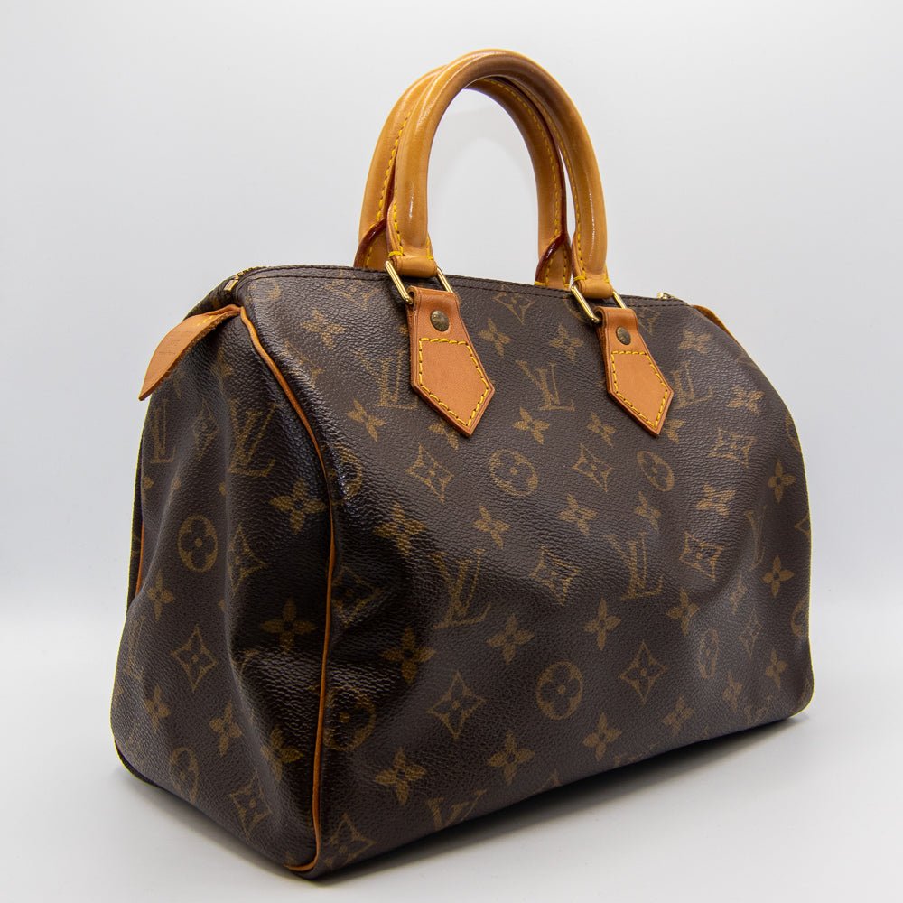 Louis Vuitton Monogram Speedy 25 Hand Bag M41528 Authentic SP0031