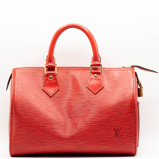 Second hand Louis Vuitton Speedy Epi Red 25 M43017 - Tabita Bags