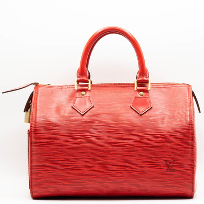 Second hand Louis Vuitton Speedy Epi Red 25 M43017 - Tabita Bags