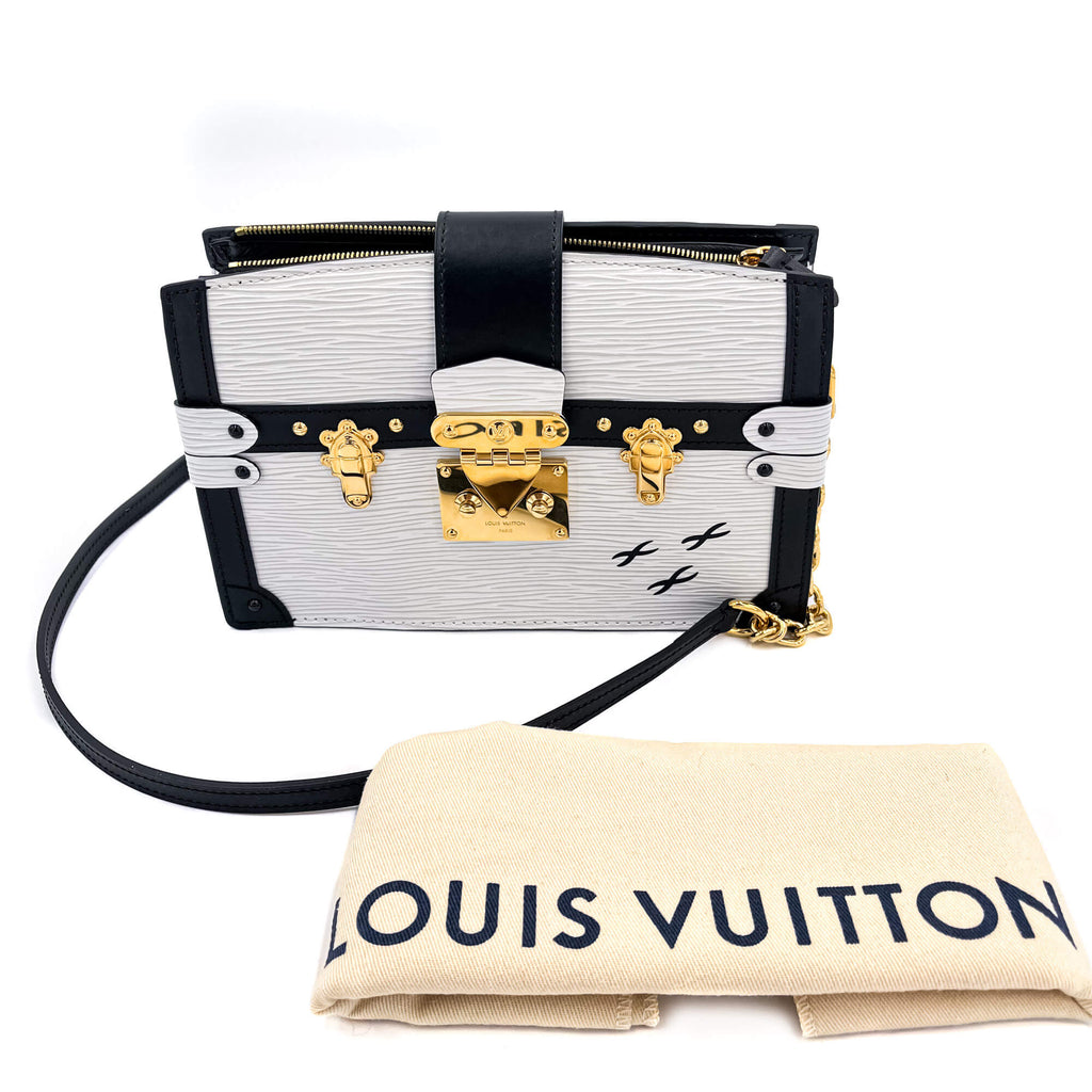 Second hand Louis Vuitton Trunk Clutch Epi Leather White Bag - Tabita Bags