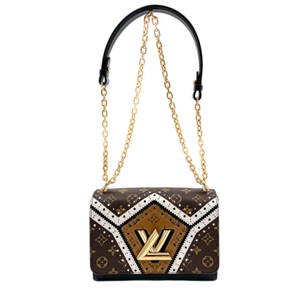 Second hand Louis Vuitton Twist Chain MM Monogram Canvas & Leather Brogue Reverse Bag - Tabita Bags