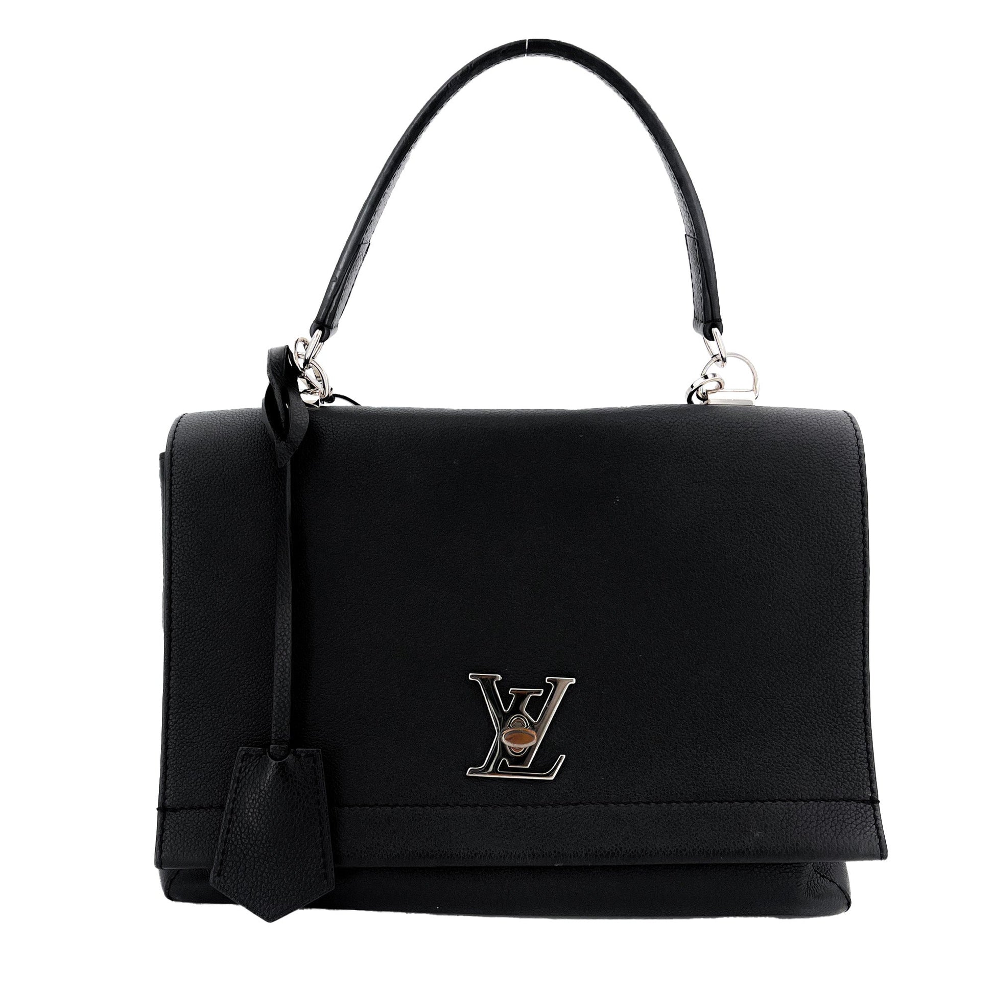 Second hand Louis Vuitton Twist LockMe 2-Way Black Leather - Tabita Bags