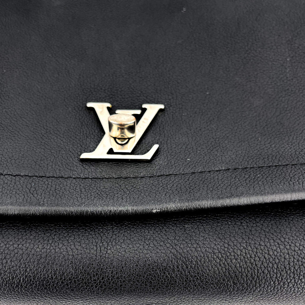 Second hand Louis Vuitton Twist LockMe 2-Way Black Leather - Tabita Bags