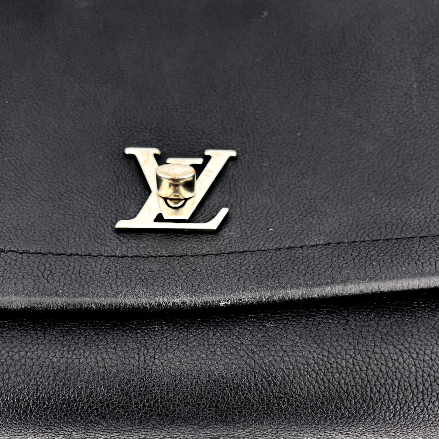 Second hand Louis Vuitton Twist LockMe 2-Way Black Leather - Tabita Bags