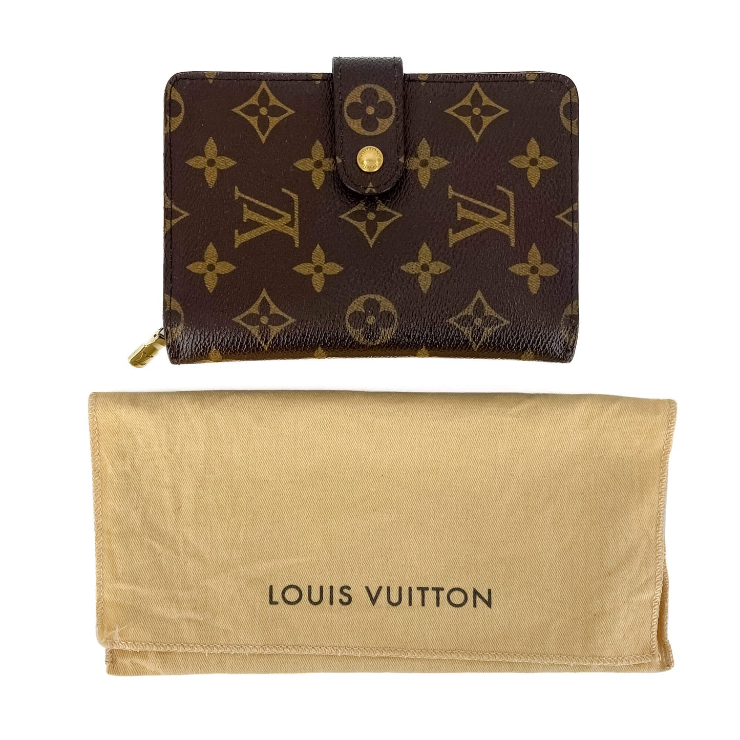 Second hand Louis Vuitton Vertical Compact Wallet Canvas Monogram - Tabita Bags