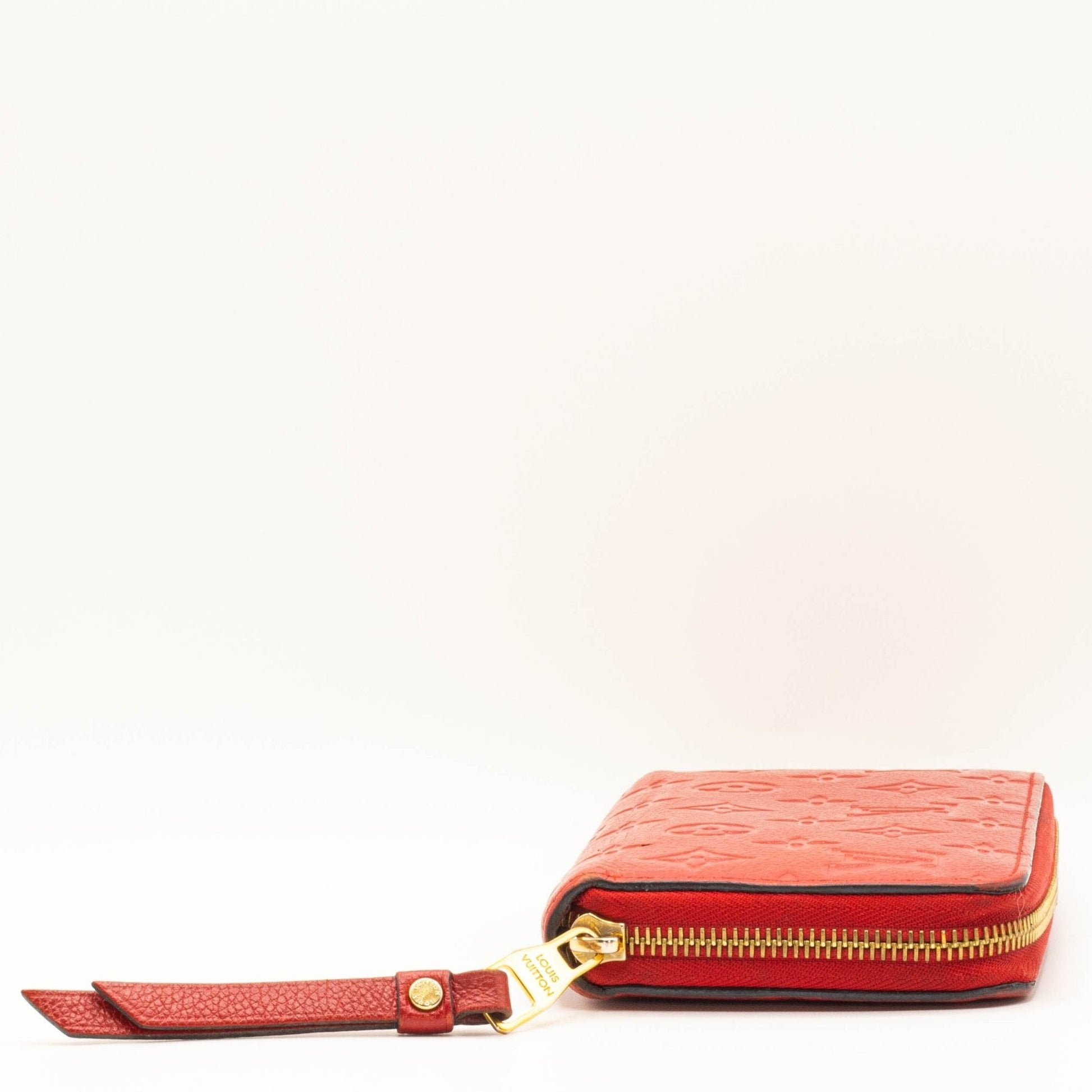 Second hand Louis Vuitton Zippy Wallet Monogram Empreinte in Red - Tabita Bags