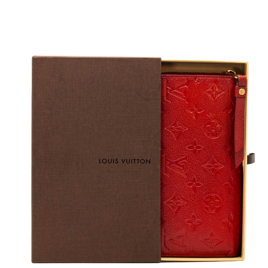 Second hand Louis Vuitton Zippy Wallet Monogram Empreinte in Red - Tabita Bags