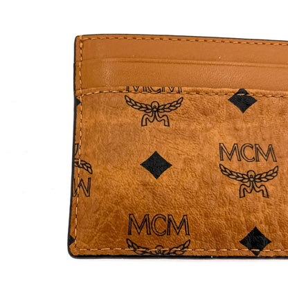 Second hand MCM Mini Card Case Leather Cognac - Tabita Bags