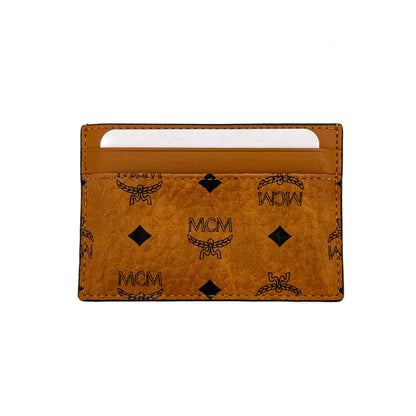 Second hand MCM Mini Card Case Leather Cognac - Tabita Bags