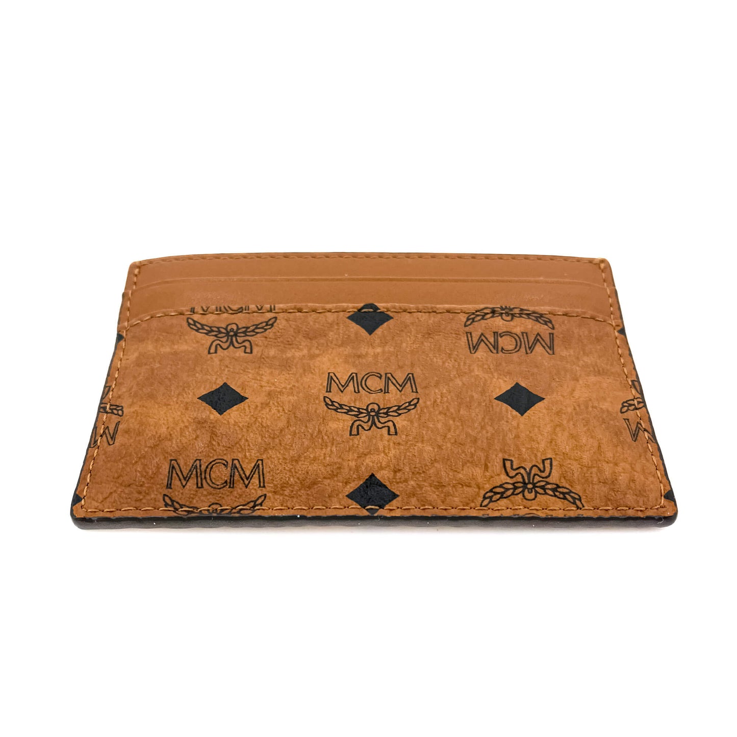 Second hand MCM Mini Card Case Leather Cognac - Tabita Bags